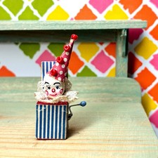 Vintage OOAK Doll's Toy Jack In The Box Artisan Dollhouse Miniature 1:12 picture
