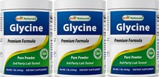 3 Pack Glycine Powder 1 LB *Boosts Energy/Nervous System Support* picture