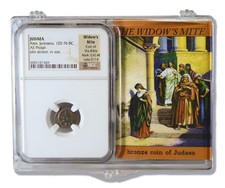 103-76 BC Judean Prutah Widow’s Mite NGC picture