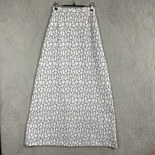 VTG 70s Maxi Skirt Blue Crackle Double Knit Polyester⁠ 24” Waist 41.5” Length picture