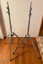 Two (2) Mole Richardson 129-12 Vintage Baby Light Stands Photography Aluminum picture