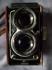 Sawyers Mark IV 127  6cm  f28 TLR With Leather Case Vintage Made In Japa G2U picture