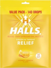 Halls Honey Lemon Cough Drops, 140 CT-6 pack -840 drops picture