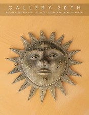 EPIC 19TH 20TH CENTURY HINDU SURYA BRONZE SUN WALL ART VTG. ATOMIC ORIG. BOHO picture