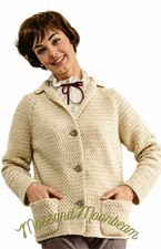 Vintage 70s Crochet Raglan Jacket/Cardigan Pattern #684  picture