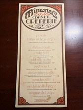 Minerva's Corner Creperie Sioux Falls South Dakota Vintage Menu picture