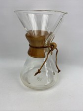 Vintage Chemex Pyrex Green Stamp Glass Pourover Coffee Maker 9.5