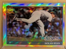 1999 Topps FINEST CHROME REFRACTOR #24 Nolan Ryan Rangers 1991 HOF RARE PARALLEL picture