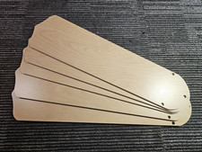 QTY 5 21 inch Natural Maple Finish Ceiling Fan Replacement Blades Royal Pacific picture