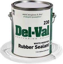 Del-Val Rubber Sealant 1 Gallon White, Multi-Purpose Easy to Apply Roof Repai... picture