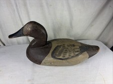 Antique CARVED WOOD with ORIGINAL PAINT Mississippi Flyway Illinois DUCK DECOY picture