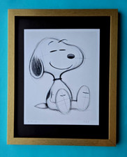 AIDAN FLUX | Hand Signed Original Print Framed Ltd. Ed.  COA SNOOPY Sketch picture