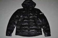 AUTHENTIC MACKAGE MEN  VIC ULTRALIGHT SATEEN DOWN JACKET HOOD BLACK  BRAND NEW picture
