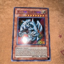 🔥ENGLISH • YUGIOH • BLUE EYES TOON DRAGON • SECRET RARE SRL-000 VLP/NM ORIGINAL picture