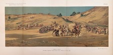 1890 MONTANA - CHEYENNE INDIANS - TONGUE RIVER AGENCY - PANORAMIC LITHOGRAPH picture