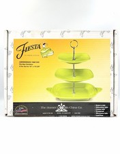 Fiesta Fiestaware Lemongrass 3-Tier Server 13 x 13 3/8 Discontinued Homer USA picture