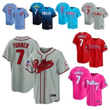 Hot Sale Trea Turner #7 Philadelphia Phillies Jersey Baseball Print Fan Shirt picture