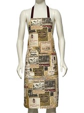 Handmade French Apron - French Wine Labels- Made in France picture