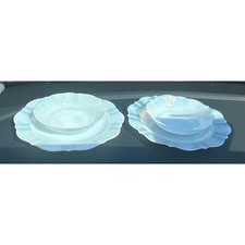 Vintage MacBeth-Evans Monax American Sweetheart White Depression Glass- set of 4 picture