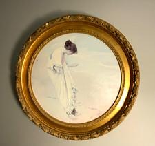 Antique Art William Henry Margetson The Sea Hath Its Pearls Framed Round 1897 picture
