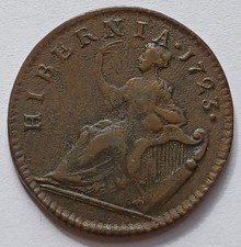 1723 Hibernia Halfpenny Ireland George I Irish Colonial Copper Coin picture