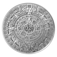 1 Troy oz Aztec .999 Fine Silver Round picture