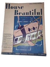 HOUSE BEAUTIFUL MAGAZINE FEBRUARY 1932 SPRING BUILDING NUMBER  HOME & GARDEN picture