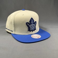 Toronto Maple Leafs Mitchell & Ness Vintage Off White Snapback Hat – Cream/Blue picture