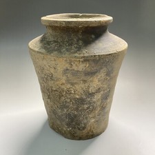 F03  ANCIENT Pottery funeral object. Soul Jar.  Han Dynasty 汉代魂瓶 解注瓶  H: 15.3cm picture