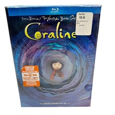 Coraline Limited Edition Gift Set Includes Blu-ray DVD and 4 Pairs 3D Glasses picture