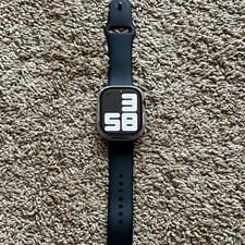 Apple Watch Series 10 46mm Jet Black Aluminum GPS Black Silicone Band picture