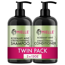 Mielle Organics Rosemary Mint Strengthening Shampoo and Conditioner 12 Ounces picture