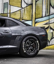 2 VMS RACING V-STAR 17X10 REAR DRAG RACE RIMS WHEELS FOR 11-24 CHEVY CAMARO picture