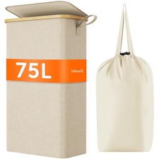 Lifewit 75L Slim Laundry Hamper with Lid, Narrow Laundry Basket with Removabl... picture