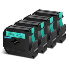 4PC Compatible Brother P-touch M Label Tape M731 MK731 M-K731 Green 1/2''x26.2ft picture