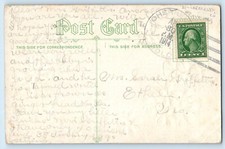 1914 Message Flowers Horseshoe Embossed DPO (1894-1916) Cherrelyn CO Postcard picture