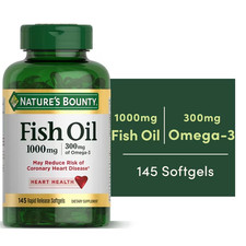 Nature's Bounty Fish Oil With Omega 3 Softgels, 1000 Mg, 145 Ct picture
