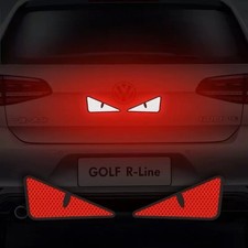 1X Red Big Eyes Car Sticker Wall Sticker Cartoon 3D Decal Sticker for Bike/ Car picture
