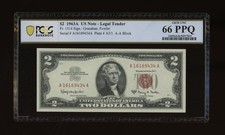 DBR 1963-A $2 Legal Gem Fr. 1514 PCGS-B 66 PPQ Serial A16169434A picture