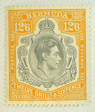 BERMUDA SCOTT #127 KGVI MH OG, 1938-51 picture