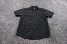 Howler Bros Shirt Mens Medium Black Button Up Embroidered Short Sleeve picture