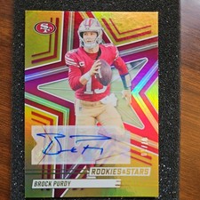 Panini 2025 Rookies & Stars Brock Purdy SSP GOLD Auto 07/10 #20***Please Read*** picture