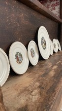 Harker Pottery Co. Vintage Set of 7 22 KT Gold Trim Romantic Couple Made In USA picture