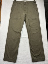 Alex Mill Pants Mens 31 Green Military Herringbone Field Trousers Cotton picture