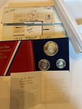 1776-1976 S Silver Proof Set TYPE 1 T1 Thick Letters Sept 1975 Mailer Box OGP  picture
