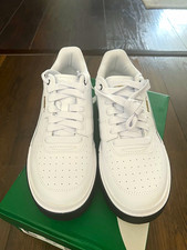 PUMA Cali Court Lth Jr Unisex  Leather White/Black Lace-Up Sneakers 7 picture