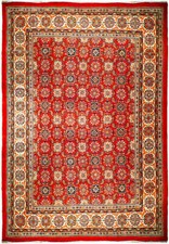 10x13 Red Orange Traditional Design Semi Antique Kashhan Rug 74670 picture