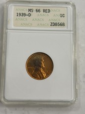 1939 D Lincoln Cent MS 66 Red High Grade For Date “Eye Appealing” Nice Strike picture