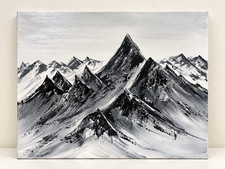 Original Hand-Painted Mountain Landscape Acrylic Painting 20x16 inch picture