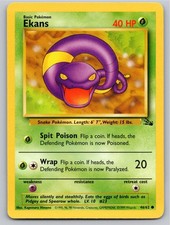 1999 POKEMON FOSSIL EKANS 46/62 UNLIMITED C NM A97097 FREE S&H picture